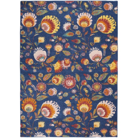 Nourison Allur ALR08 Area Rug, Navy/Multicolor, 4' x 6'