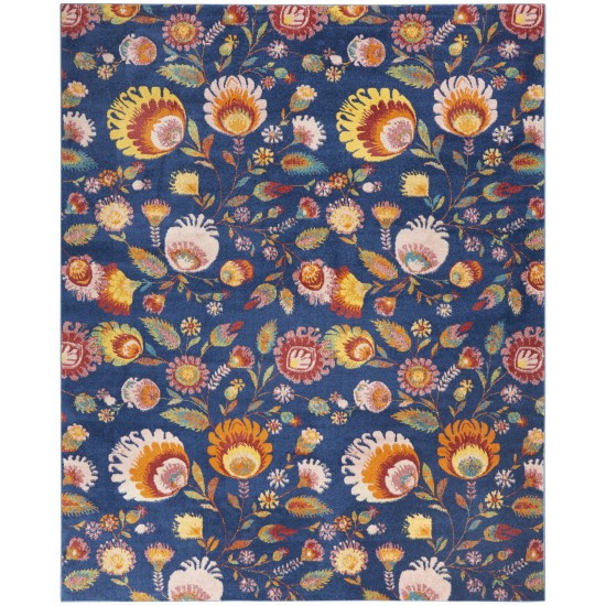 Nourison Allur ALR08 Area Rug, Navy/Multicolor, 7'10" x 9'10"