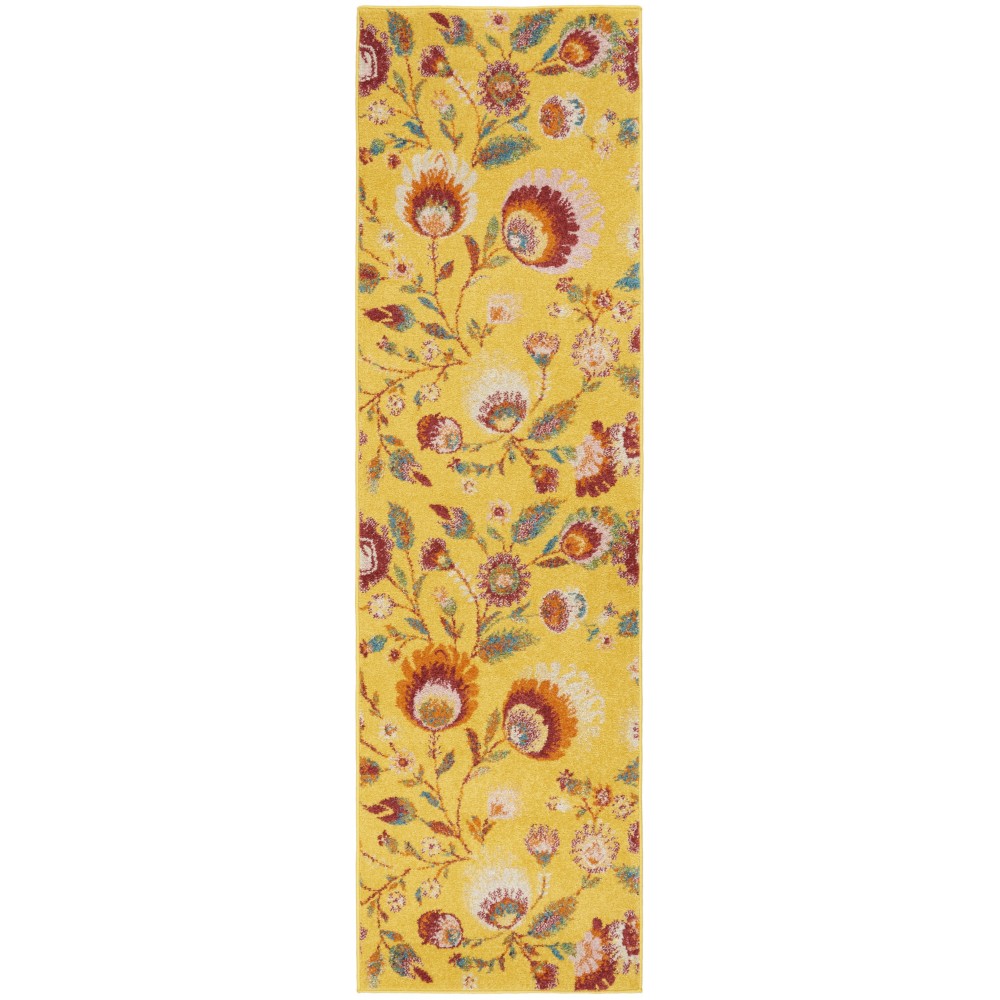 Nourison Allur ALR08 Runner Rug, Yellow/Multicolor, 2'3" x 7'6"