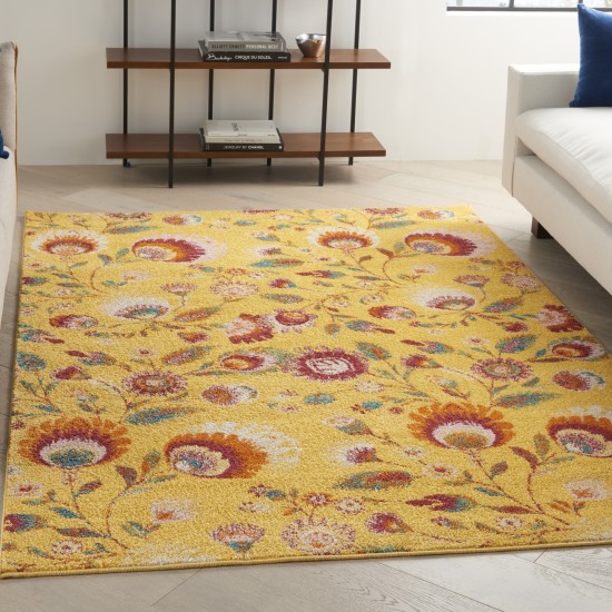 Nourison Allur ALR08 Area Rug, Yellow/Multicolor, 4' x 6'