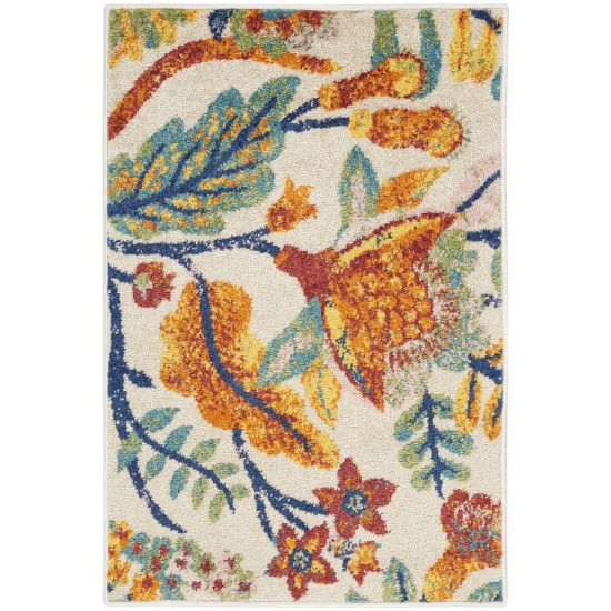 Nourison Allur ALR09 Area Rug, Ivory/Multicolor, 2' x 3'