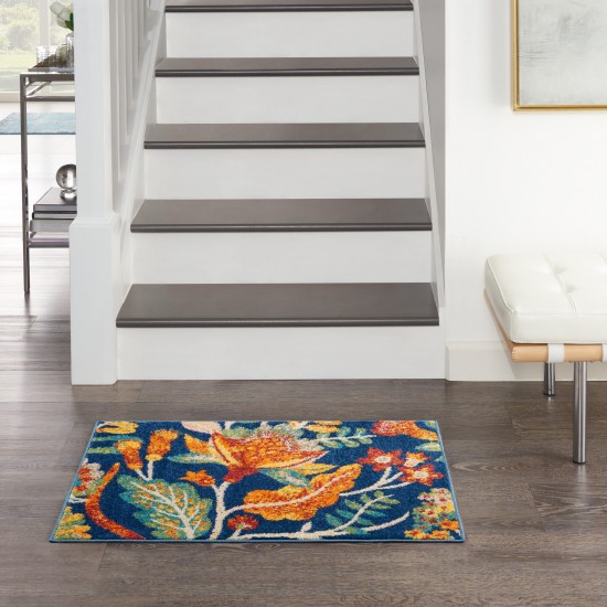 Nourison Allur ALR09 Area Rug, Navy/Multicolor, 2' x 3'