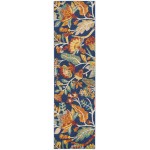 Nourison Allur ALR09 Runner Rug, Navy/Multicolor, 2'3" x 7'6"