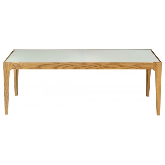 ACME Gwynn Coffee Table, Natural & Frosted Glass