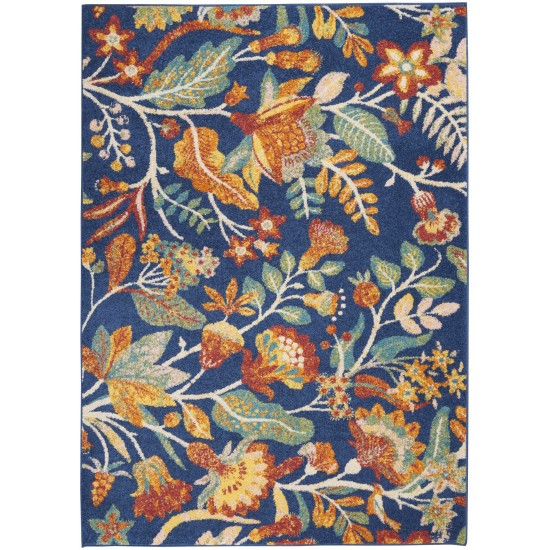 Nourison Allur ALR09 Area Rug, Navy/Multicolor, 5'3" x 7'3"