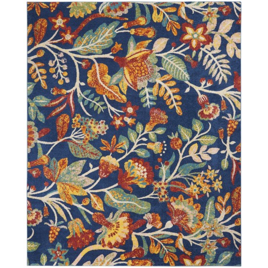 Nourison Allur ALR09 Area Rug, Navy/Multicolor, 7'10" x 9'10"