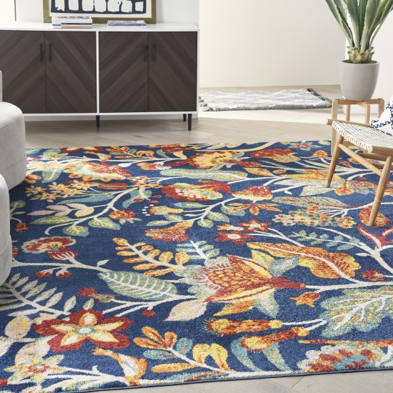 Nourison Allur ALR09 Area Rug, Navy/Multicolor, 7'10" x 9'10"