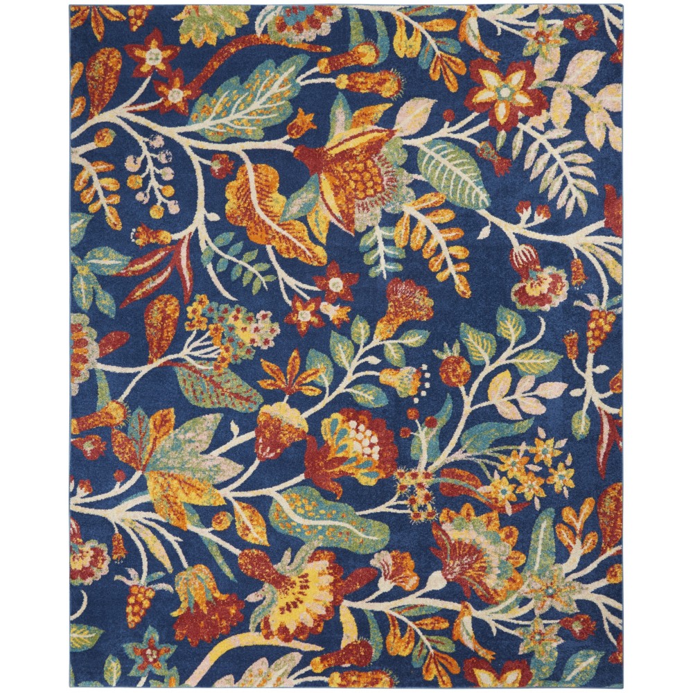 Nourison Allur ALR09 Area Rug, Navy/Multicolor, 9' x 12'