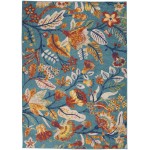 Nourison Allur ALR09 Area Rug, Turquoise/Multicolor, 5'3" x 7'3"