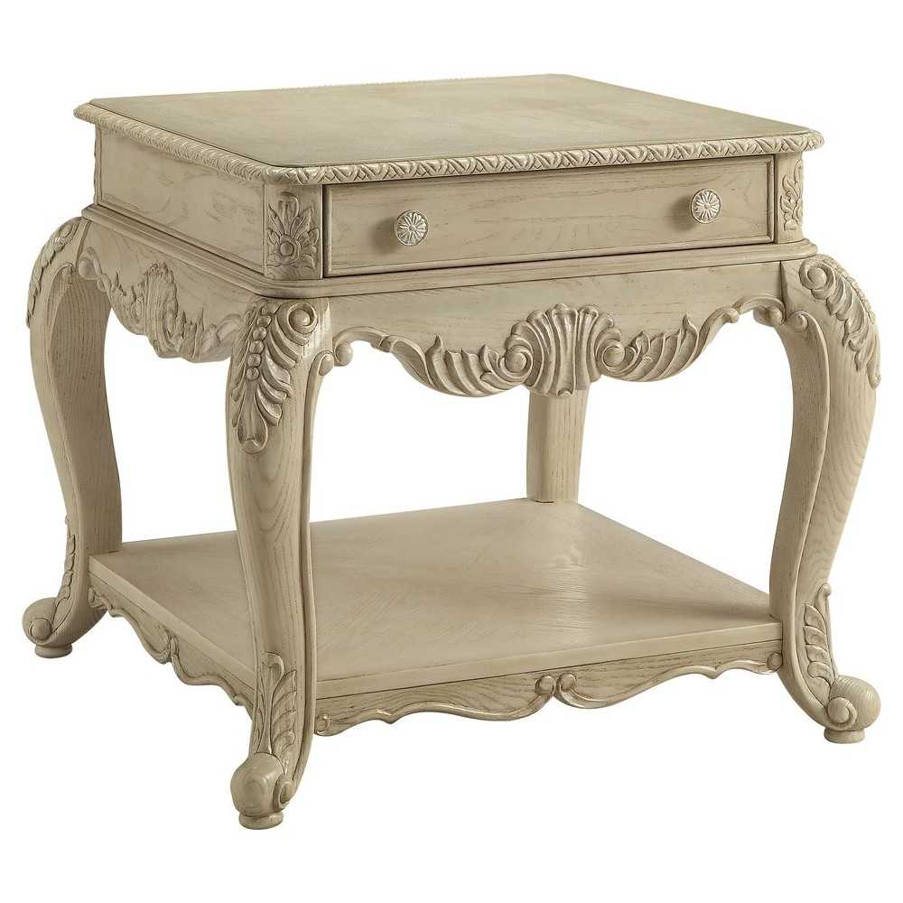 ACME Ragenardus End Table, Antique White