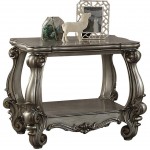 ACME Versailles End Table, Antique Platinum