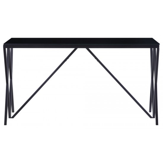 ACME Magenta Sofa Table, Black & Glass