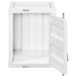 ACME Cargo End Table, White