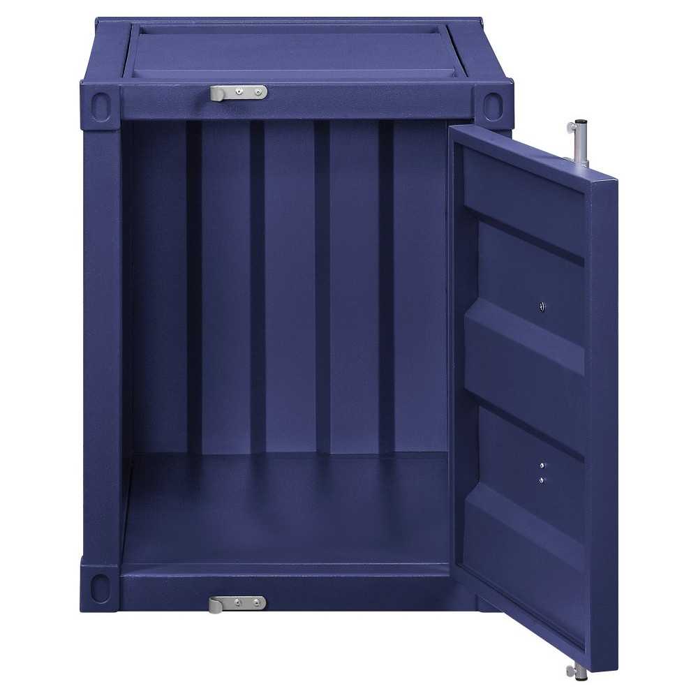 ACME Cargo End Table, Blue ACME Cargo End Table, Blue