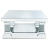 ACME Caesia Coffee Table, Mirrored & Faux Diamonds
