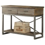 ACME Lazarus Server, Weathered Oak & Antique Silver