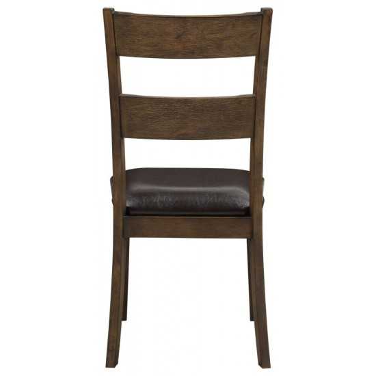 ACME Nabirye Side Chair (Set-2), PU & Dark Oak