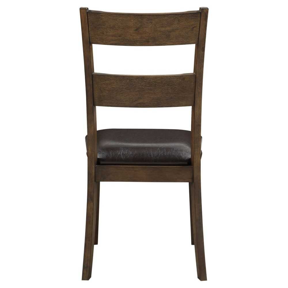 ACME Nabirye Side Chair (Set-2), PU & Dark Oak