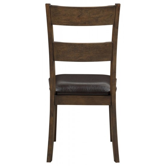 ACME Nabirye Side Chair (Set-2), PU & Dark Oak