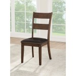 ACME Nabirye Side Chair (Set-2), PU & Dark Oak