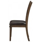 ACME Nabirye Side Chair (Set-2), PU & Dark Oak