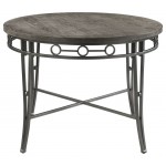 ACME Landis Dining Table, Oak & Gunmetal