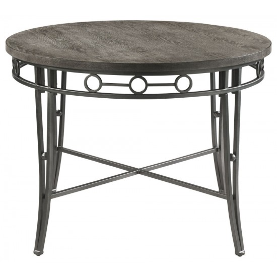 ACME Landis Dining Table, Oak & Gunmetal