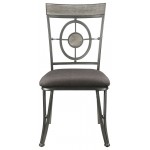 ACME Landis Side Chair (Set-2), Fabric & Gunmetal