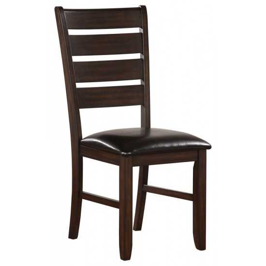 ACME Urbana Side Chair (Set-2), Black PU & Espresso