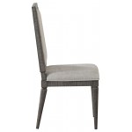 ACME Artesia Side Chair (Set-2), Fabric & Salvaged Natural