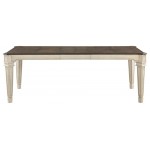 ACME Kayley Dining Table, Antique White & Dark Oak