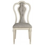 ACME Kayley Side Chair (Set-2), Linen & Antique White (2Pc/1Ctn)