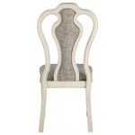 ACME Kayley Side Chair (Set-2), Linen & Antique White (2Pc/1Ctn)