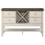 ACME Kayley Server, Antique White & Dark Oak