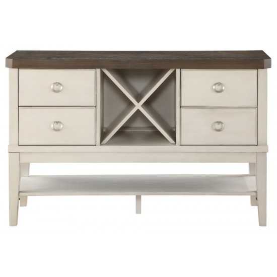 ACME Kayley Server, Antique White & Dark Oak