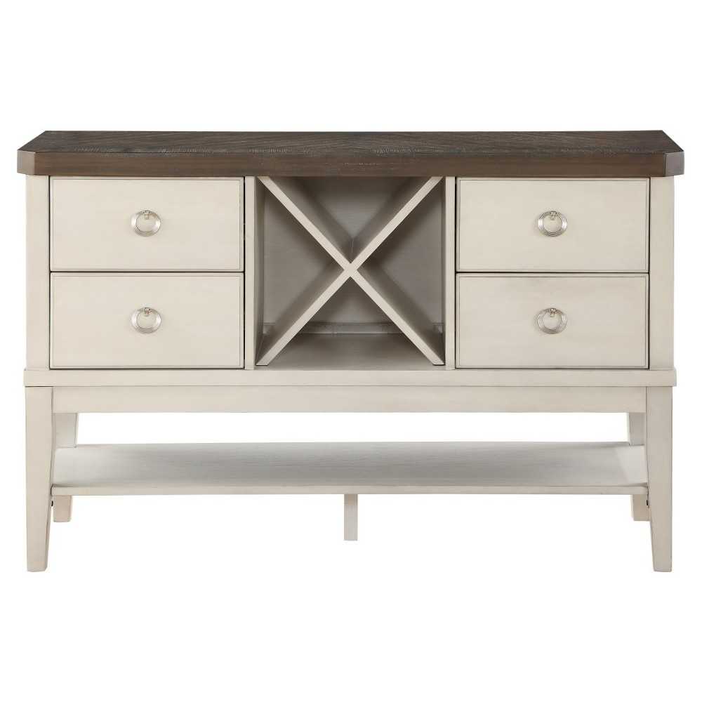 ACME Kayley Server, Antique White & Dark Oak ACME Kayley Server, Antique White & Dark Oak