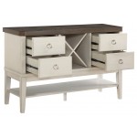 ACME Kayley Server, Antique White & Dark Oak