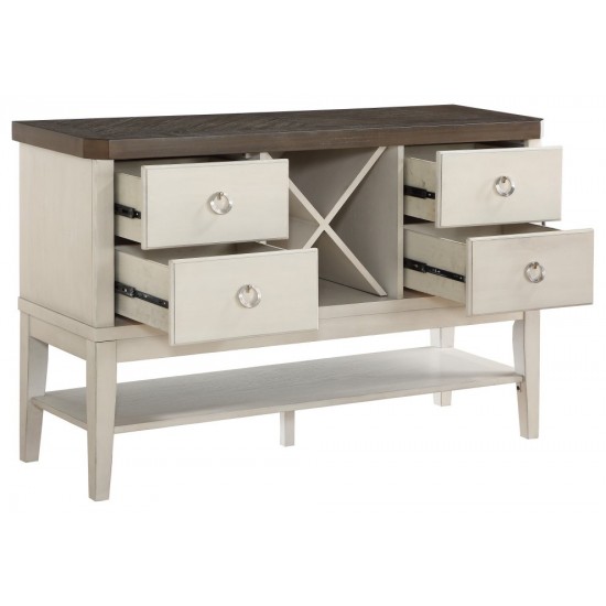 ACME Kayley Server, Antique White & Dark Oak