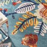 Nourison Allur ALR09 Area Rug, Turquoise/Multicolor, 9' x 12'