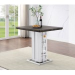 ACME Cargo Counter Height Table, Antique Walnut & White