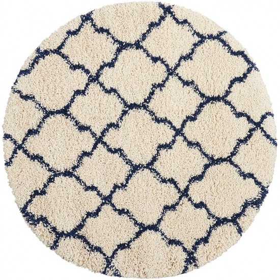 Nourison Amore AMOR2 Area Rug, Ivory/Blue, 3'11" x Round