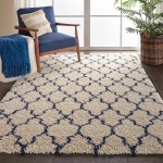 Nourison Amore AMOR2 Area Rug, Ivory/Blue, 5'3" x 7'5"