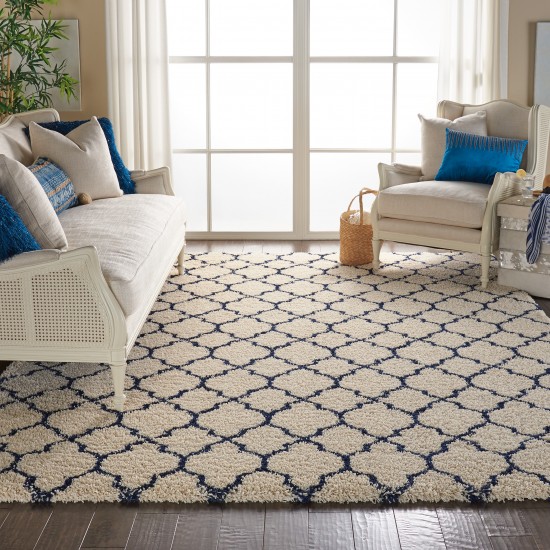 Nourison Amore AMOR2 Area Rug, Ivory/Blue, 6'7" x 9'6"