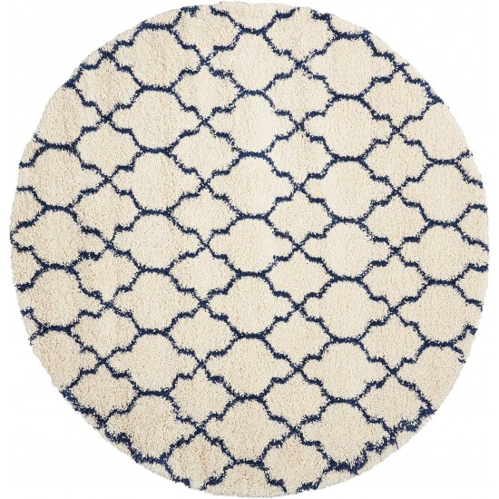 Nourison Amore AMOR2 Area Rug, Ivory/Blue, 6'7" x Round