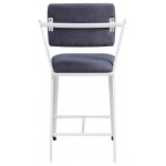 ACME Cargo Counter Height Chair (Set-2), Gray Fabric & White (2Pc/1Ctn)