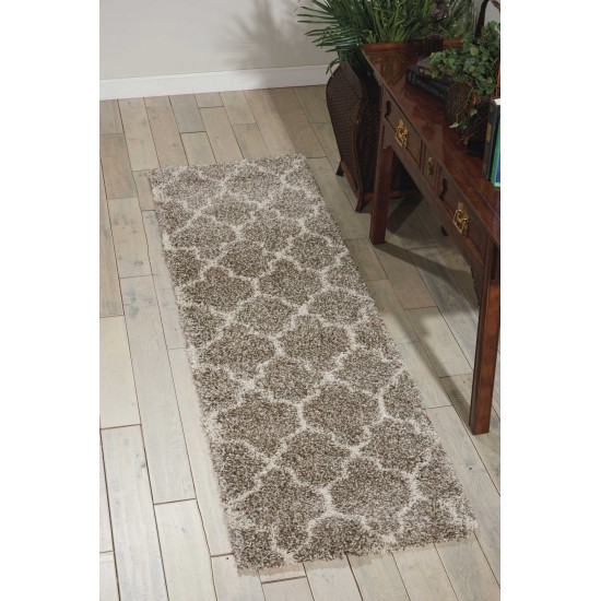 Nourison Amore AMOR2 Runner Rug, Stone, 2'2" x 7'6"