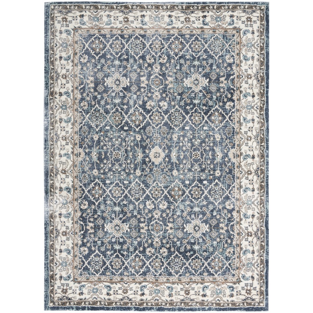 Kathy Ireland American Manor AMR01 Area Rug, Blue/Ivory, 3'11" x 5'11"