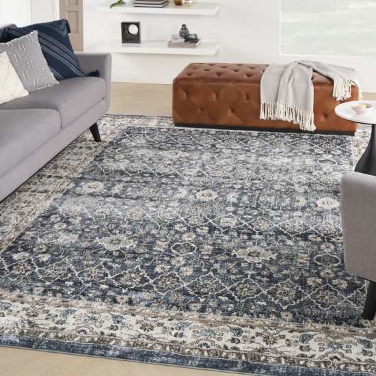 Kathy Ireland American Manor AMR01 Area Rug, Blue/Ivory, 7'10" x 9'10"