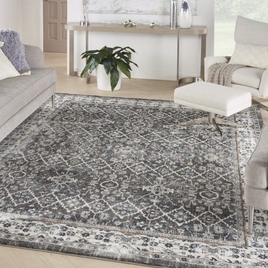 Kathy Ireland American Manor AMR01 Area Rug, Grey/Ivory, 7'10" x 9'10"