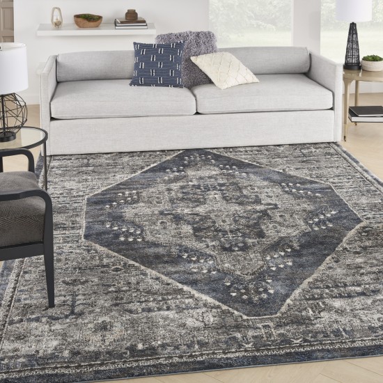 Kathy Ireland American Manor AMR02 Area Rug, Blue, 9' x 12'